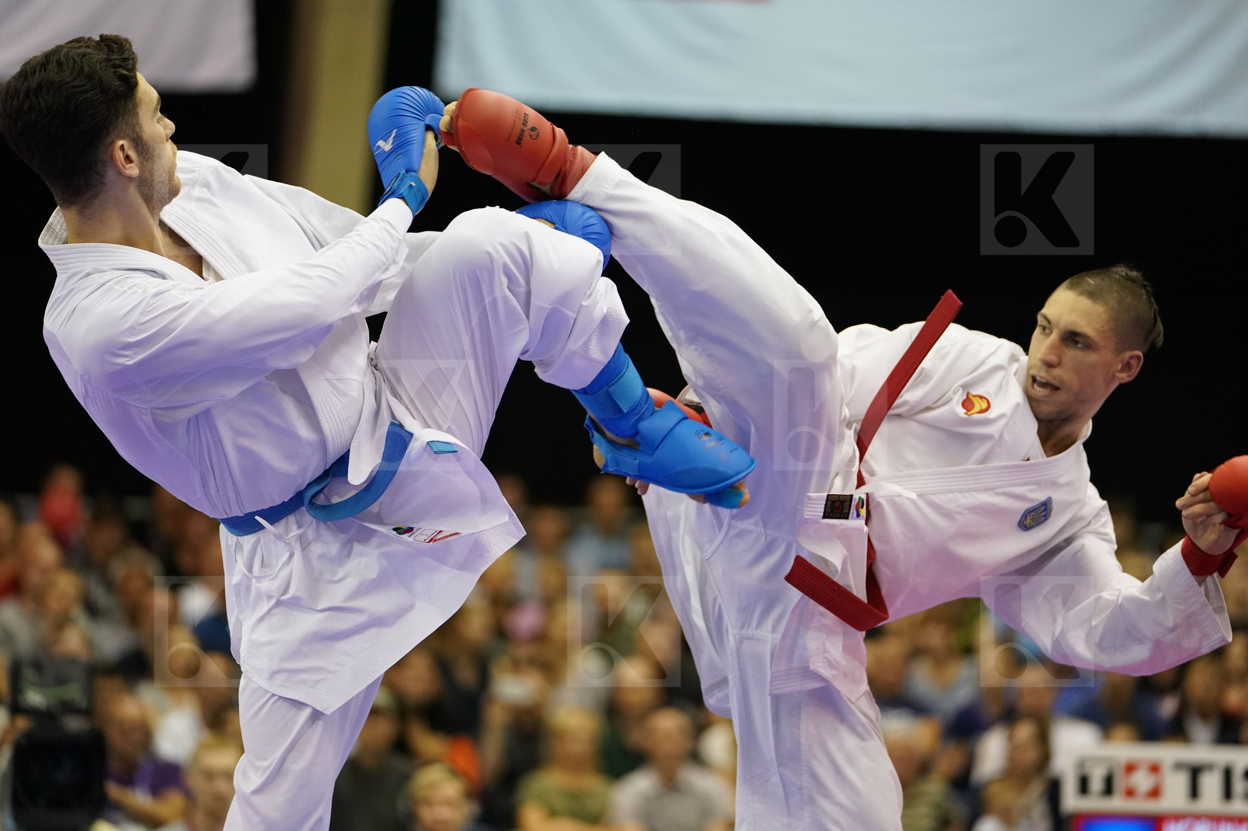 Asiabari Aliasghar Gold match Horuna Stanislav Iran Islamic Republic of Male Kumite -75kg Ukraine
